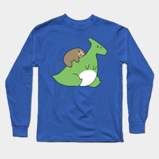 Sloth and Hadrosaurus Long Sleeve T-Shirt